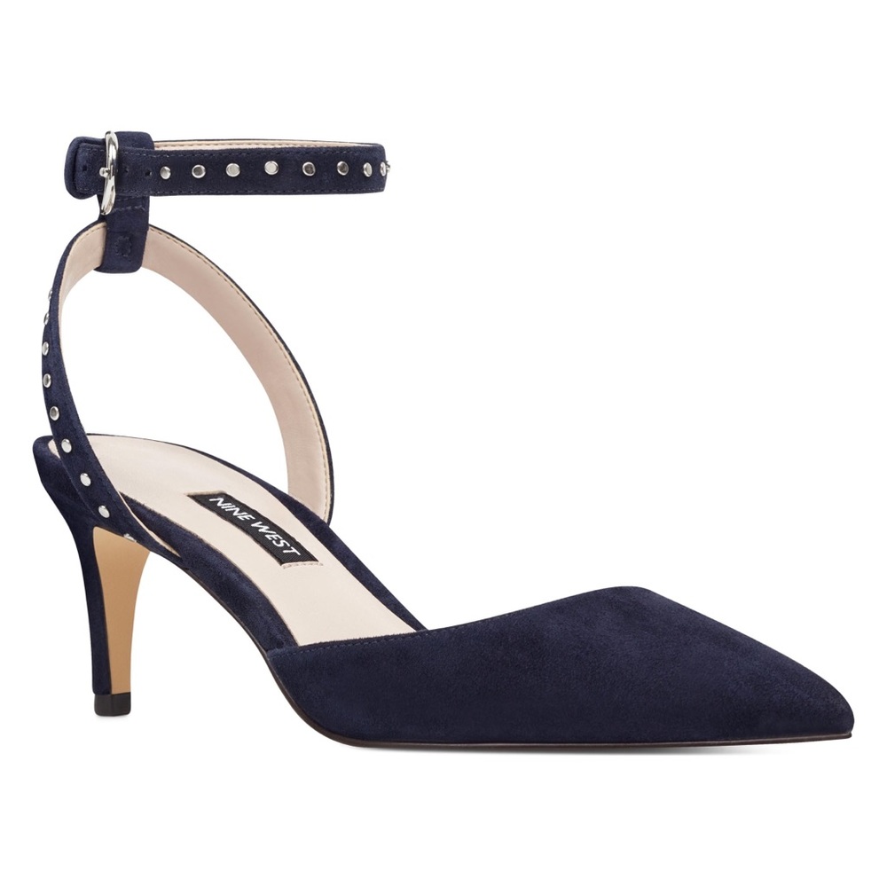 Nine West Susaham navy suede pointed toe pumps